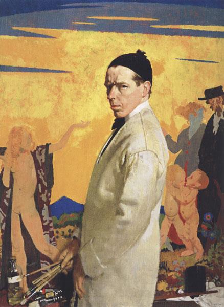 Sir William Orpen Self-Portrait with Sowing New Seed oil painting image